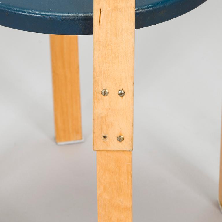 Alvar Aalto, a set of three 1960s '68' chairs for Artek.