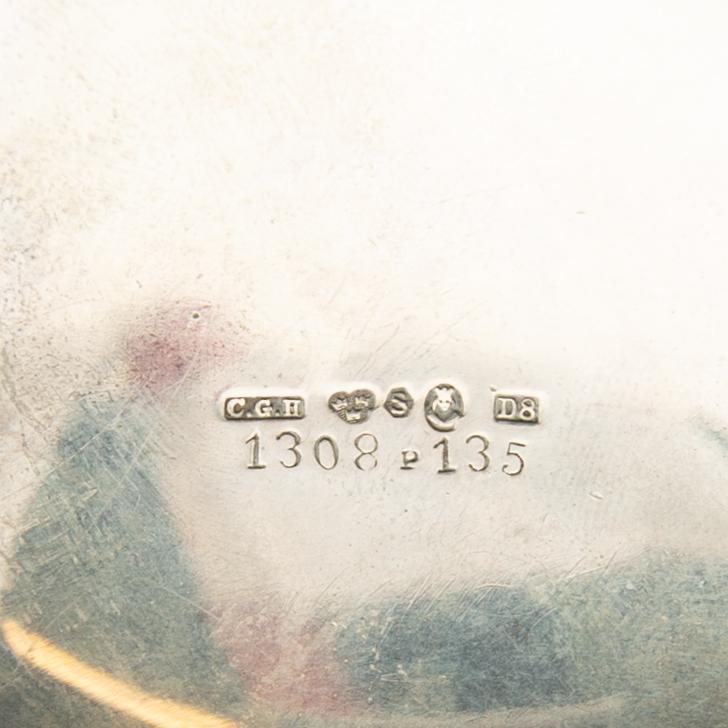 Cream jug and sugar bowl CG Hallberg silver Stockholm 1930/39.