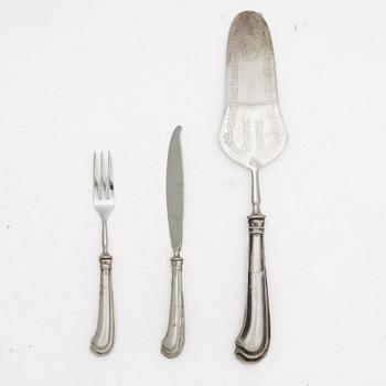 Cutlery, 13 pieces, silver, Italy, post-1944.