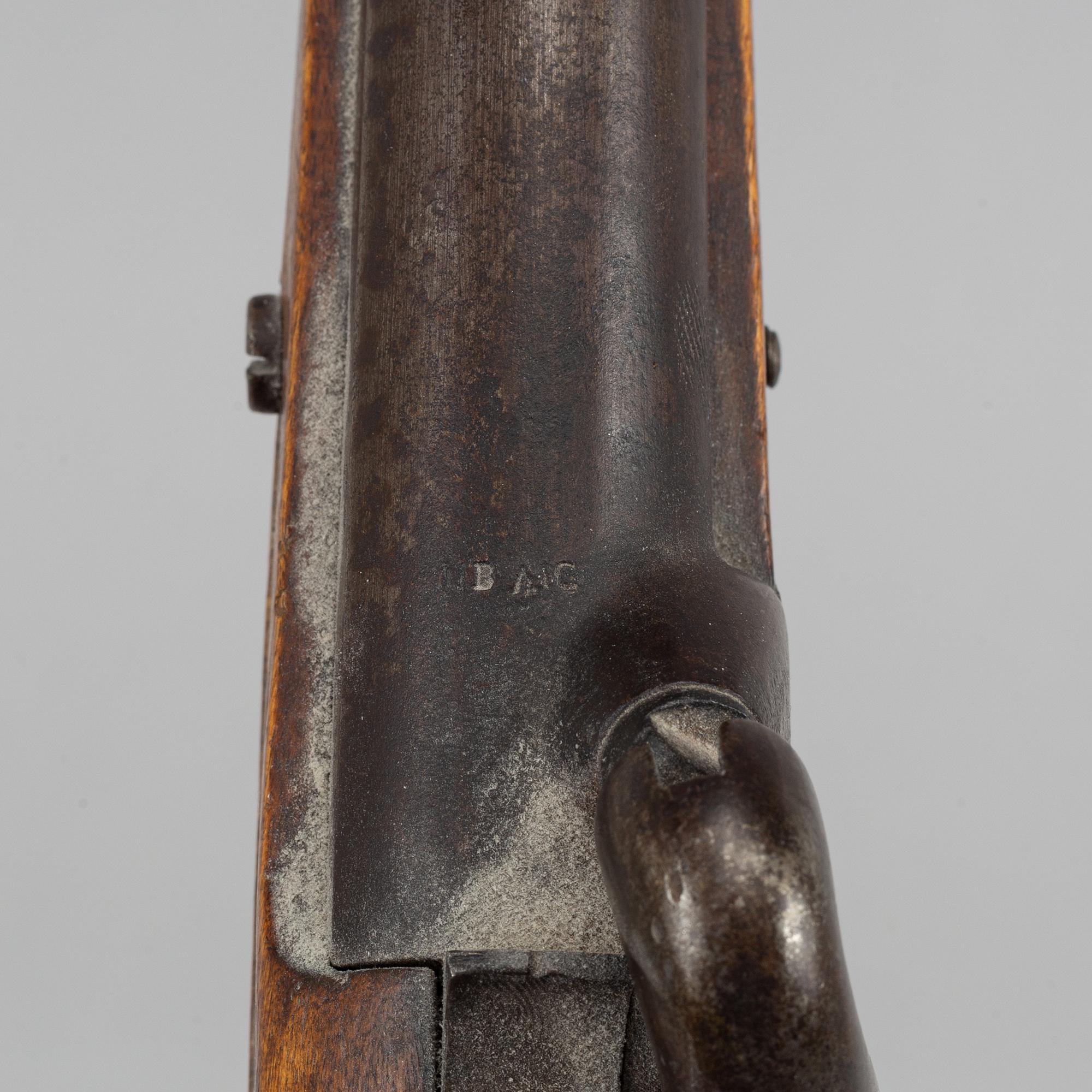 A Swedish pair of percussion pistols 1850 pattern.