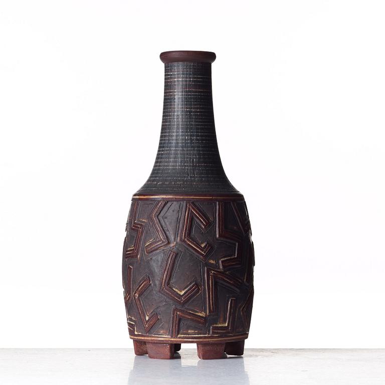 Wilhelm Kåge, a Farsta stoneware vase, Gustavsberg studio, Sweden 1955.