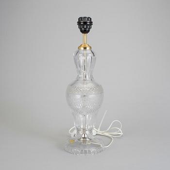 BORDSLAMPA, glas, "Bohemia" Cczechoslovakia, etikettmärkt, 1960-tal.