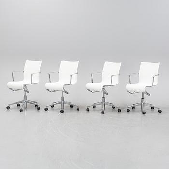 Alberto Meda, kontorsstolar, 4st, "Mesh Office Chair", Alias, formgiven 1992.