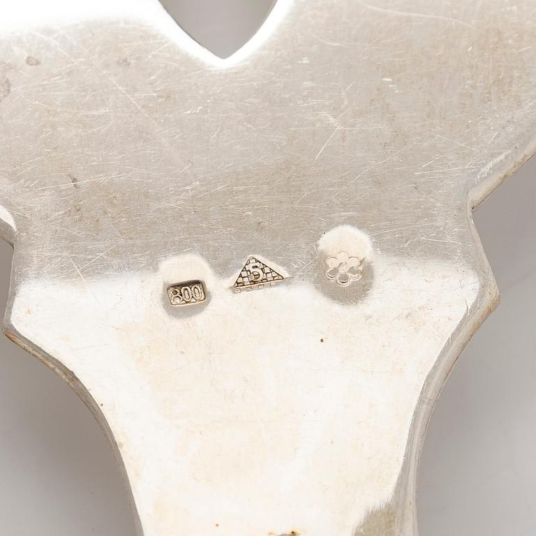 Ten silver utensils, Czechoslovakia 1945-49.