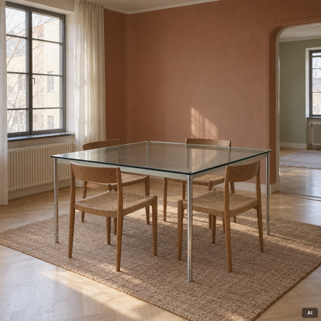 Le Corbusier & Charlotte Perriand, dining table, "LC10 P", Cassina.