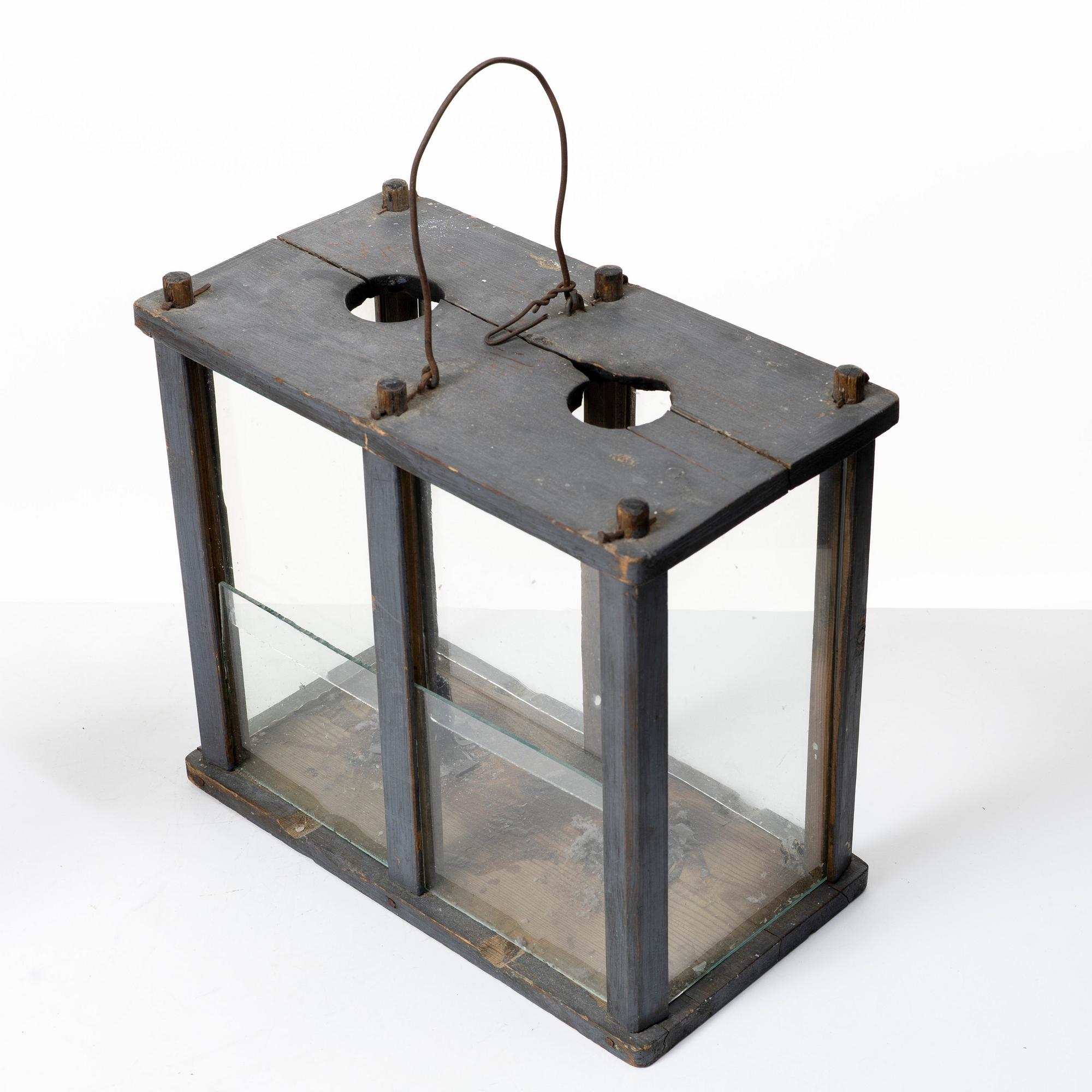 Lantern for two candles, folk art, 19th century.