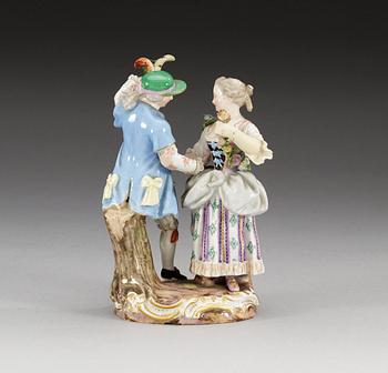 FIGURGRUPP, porslin. Meissen, omkring 1900.