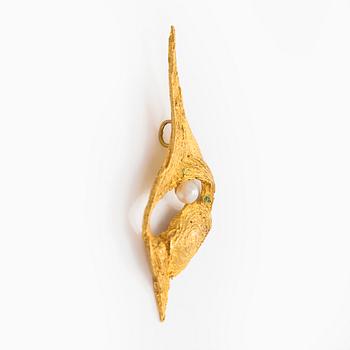 Helky Juvonen, hänge, 14K guld, odlad pärla, Westerback, Helsinfors 1972.