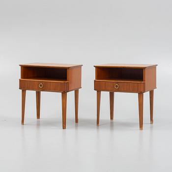 Sängbord, ett par, Swedish Modern, AB Förenade Möbelfabrikerna Linköping, 1940-tal.