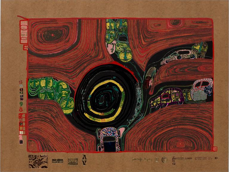 Friedensreich Hundertwasser, "Look at it on a rainy day (The Regentag Portfolio)".