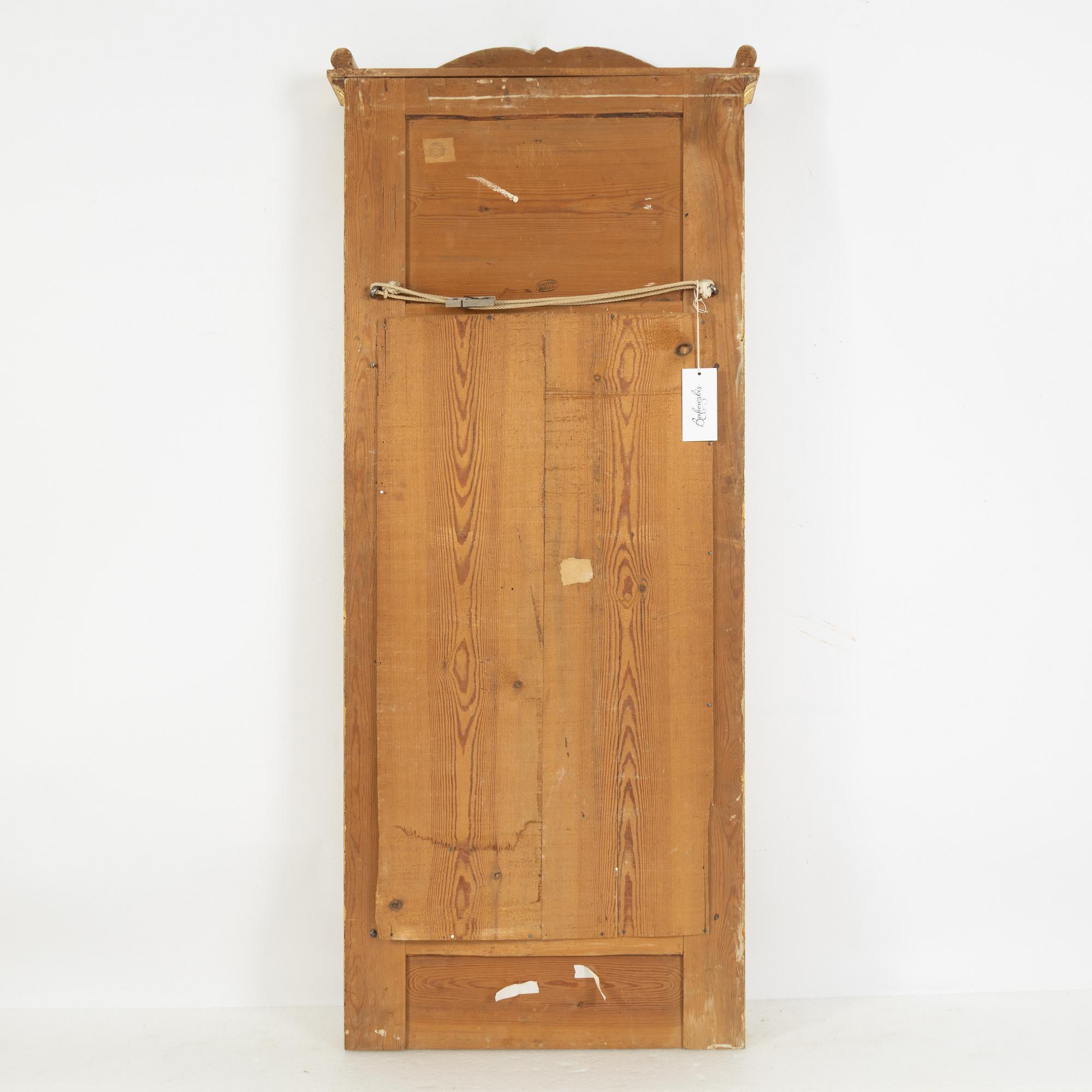 An Empire mirror, J.P.Åkervall, Falun, Sweden, early 19th century.