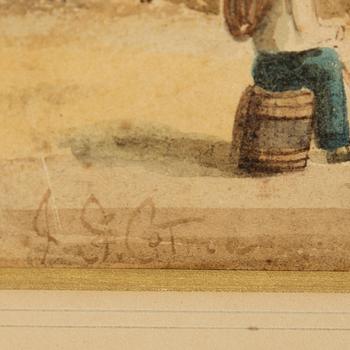 JOHN SELL COTMAN, tillskriven, akvarell, signerad.