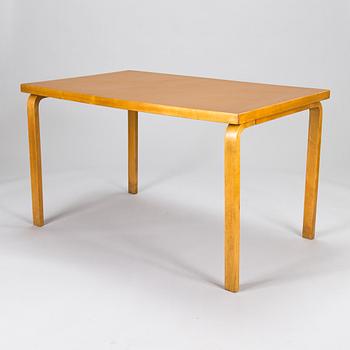 Alvar Aalto, pöytä, malli 82 ja jakkaroita, 6 kpl, malli 66, O.Y. Huonekalu-ja Rakennustyötehdas A.B. 1950-luku.