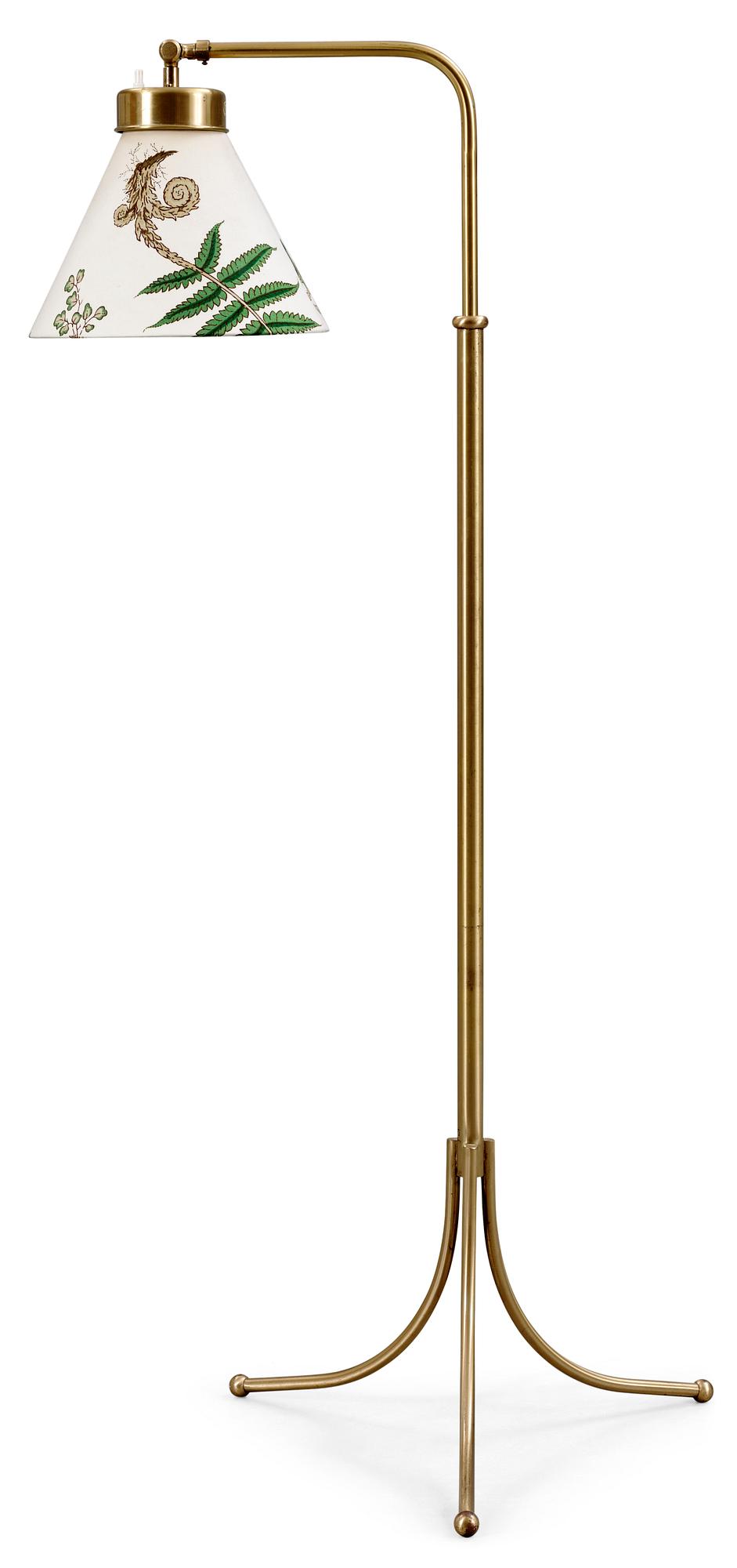 A josef Frank brass floor lamp, Svenskt Tenn, model 1842.