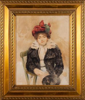 ALBERT EDELFELT, vesiväri, signeerattu.