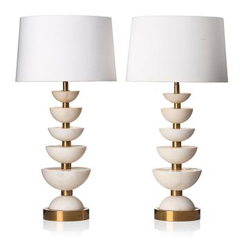 Michael & Lucy Vaughan, a pair of, "Positano" Table Lamps, Vaughan, United Kingdom, 2015.