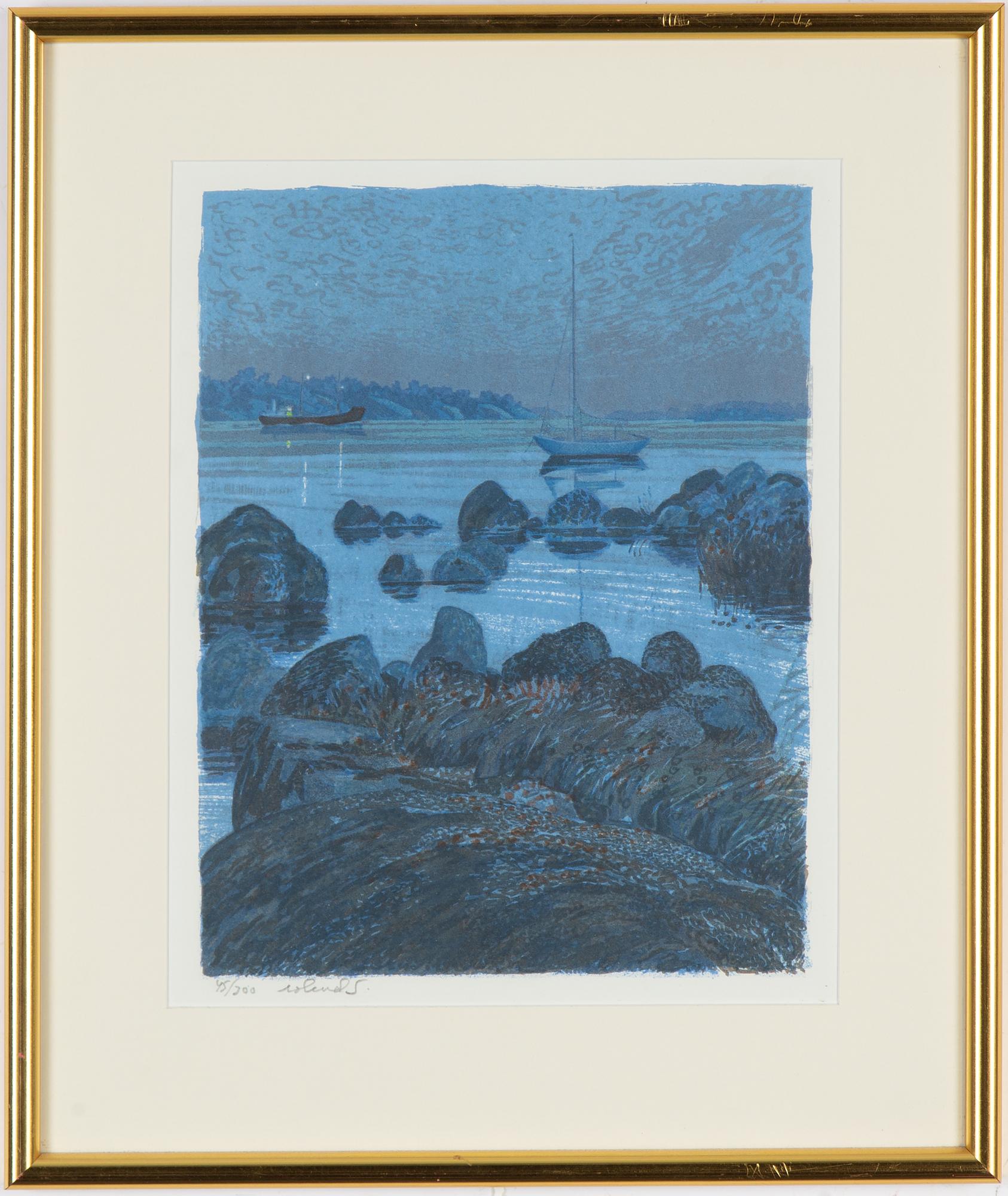Roland Svensson, lithograph in colors, signed and numbered 45/300.