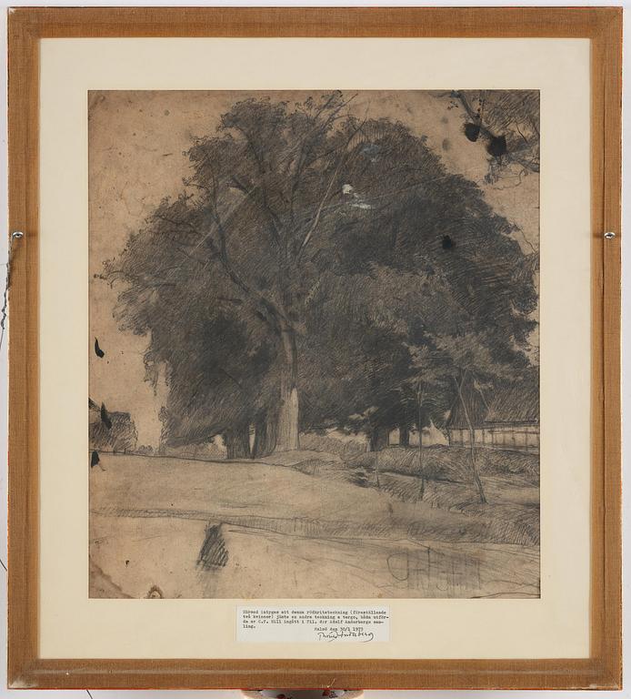 Carl Fredrik Hill, Nude study/Landscape.