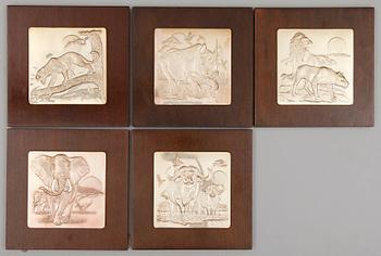 TAVLOR, 5 st, sterlingsilver, efter Anthony Jones, The Franklin Mint, sent 1900-tal.