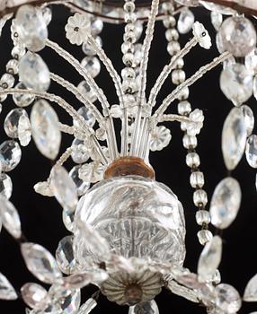 A Central European circa 1800 four-light chandelier.