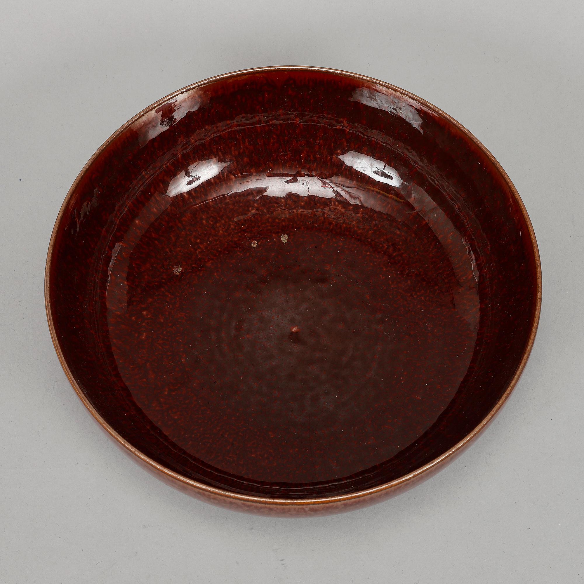 Carl-Harry Stålhane, a unique stoneware bowl, Rörstrand, 1958.