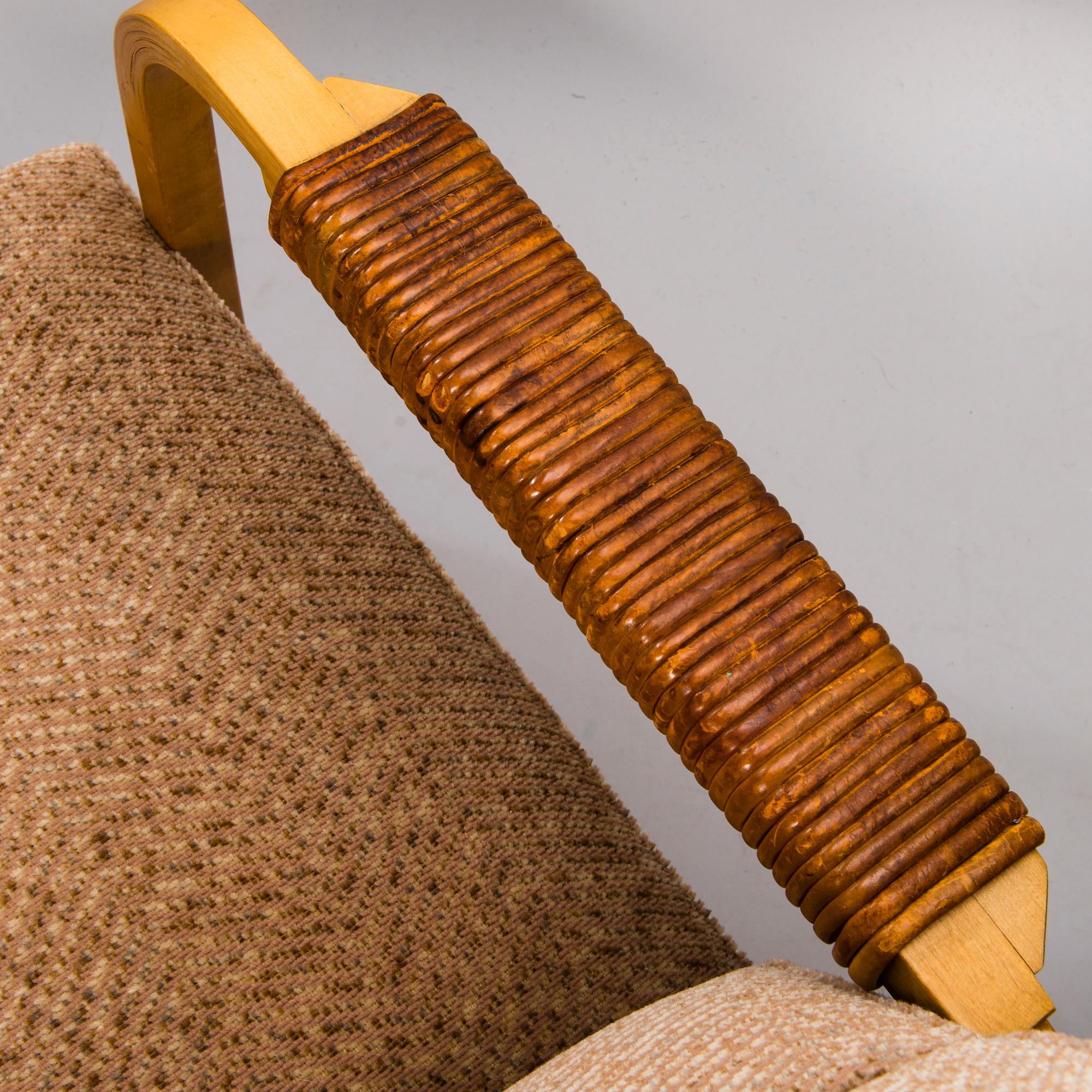 ALVAR AALTO, a pair 1950's armchairs, modell 48 O.Y. Huonekalu- ja Rakennustyötehdas A.B.