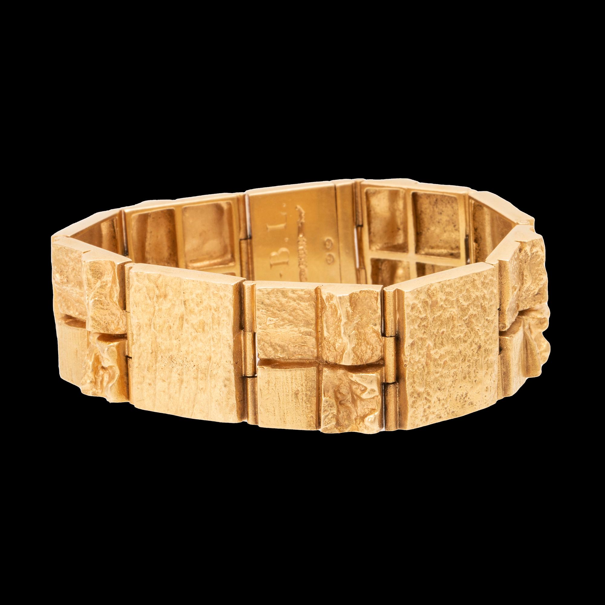 Björn Weckström, armband "Neliönmuodot/Quadrate forms", 18K guld, Lapponia.