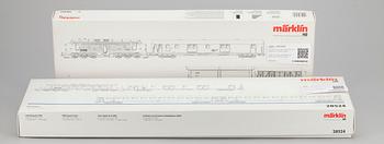 LOK, 2 st samt VAGNAR 6 st, Märklin HO, 28461, 28524.