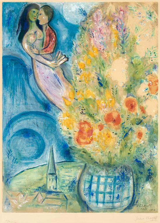 Marc Chagall (After), "Les Coquelicots" (The poppies).