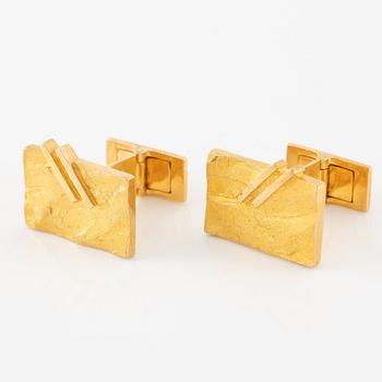 A pair of cufflinks Lapponia 18K gold, Finland 1999.