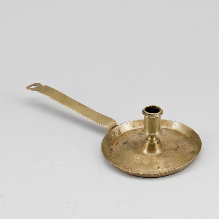 NATTLJUSSTAKE, mässing, 1700-tal.