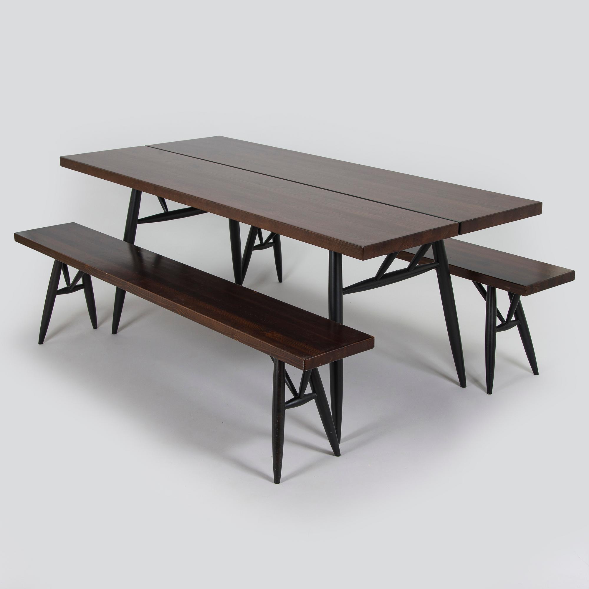 Ilmari Tapiovaara, Matbord och bänkar, 2 st "Pirkka" Aero Design Furniture Ltd 2000-tal.