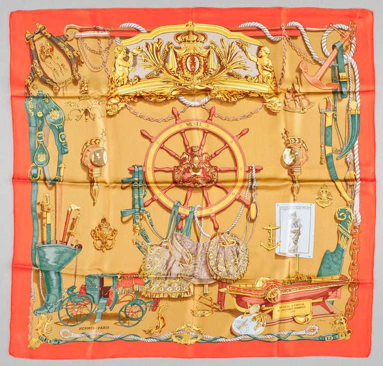 HERMÈS, scarf, "Musée".