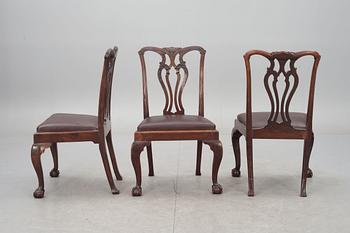 STOLAR, 6 st. Chippendalestil, 1800-tal.
