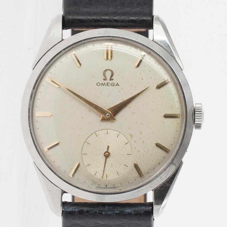 ARMBANDSUR, herr, Omega, stål 1950-60-tal.