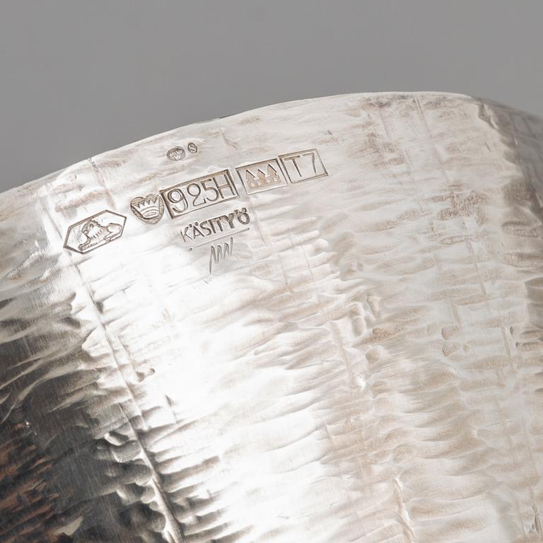 Tapio Wirkkala, a sterling silver bowl, Kultakeskus Oy, Hämeenlinna, Finland 1972.
