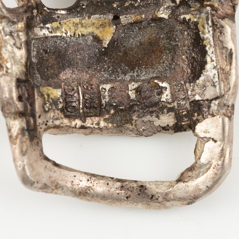 Lars Arby, three rings, sterling silver and enamel, Gothenburg 1966, 1968 and 1970.