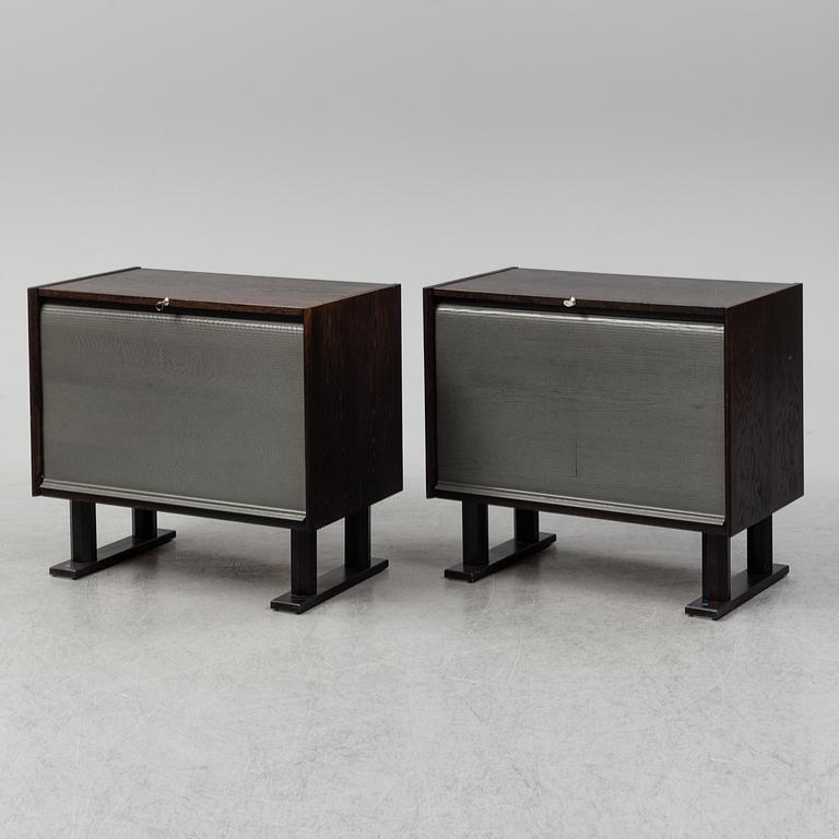 A pair of archive cabinets, JOC Möbel AB Vetlanda, late 20th century. Signed with labels.