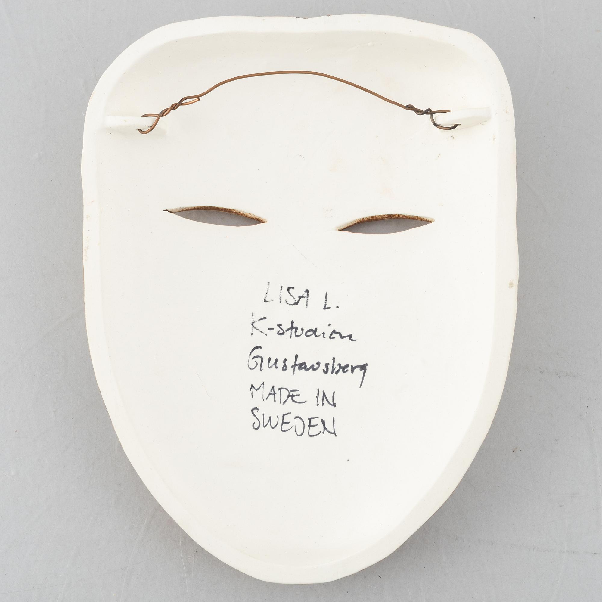 Lisa Larson, mask, stengods, K-Studion, Gustavsberg.