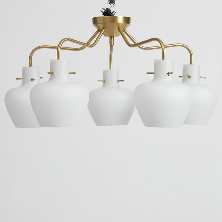 Hans Bergström, a ceiling lamp model 136/5, ateljé Lyktan, Åhus, 1940s.