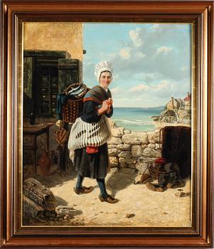 EDWARD JOHN COBBETT, olja på duk, uppfodrad, signerad.