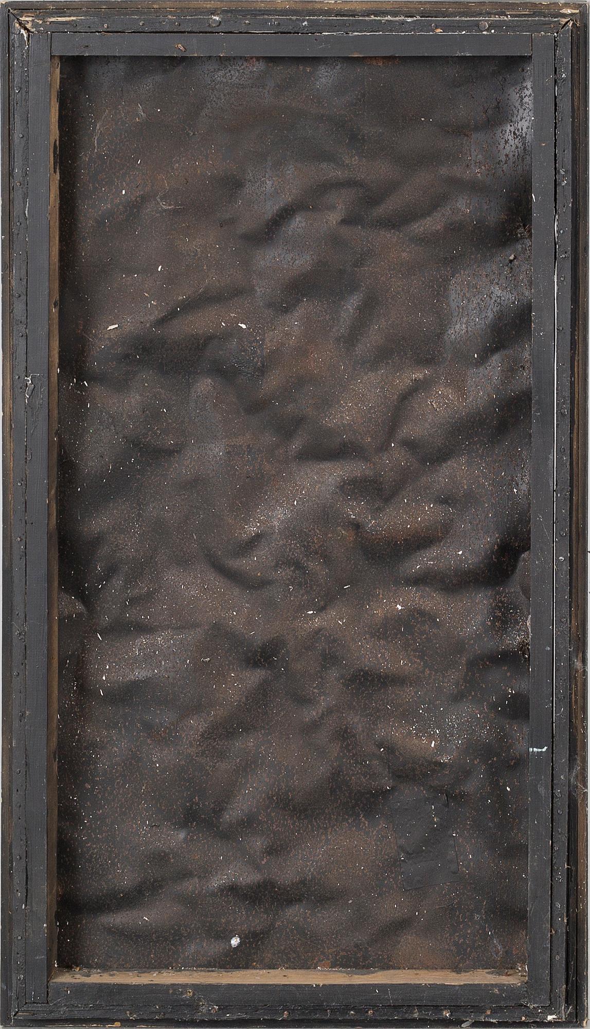 LARS STOCKS, wall relief, metal and nails, signed.