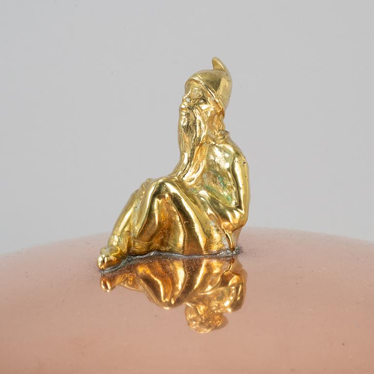 A copper glögg pot by Gustav Eriksson from around year 1900.