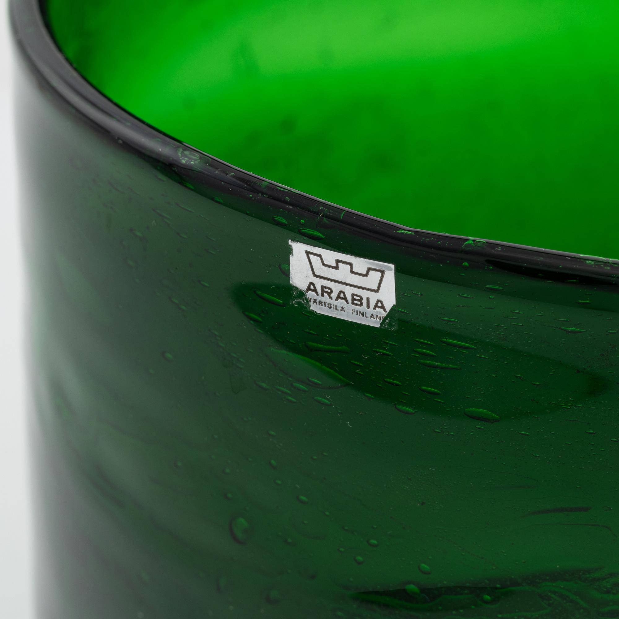 アメリカ通販ファッション A 'Sargasso' green bubble glass bowl, 1960's-70's, Kaj お椀・ボウル・鉢