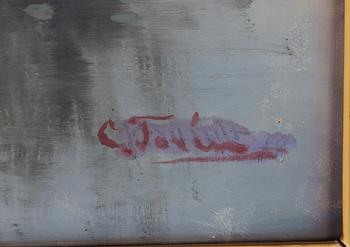 OKÄND KONSTNÄR, olja på duk, omkring 1900, otydl sign.