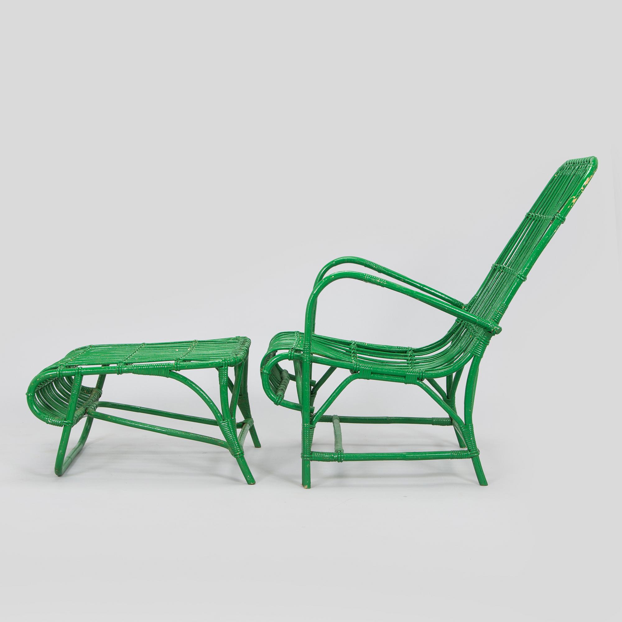 Puutarhatuoli/ lepotuoli, malli  153 ja rahi, malli 1514, Artekin piirustuskonttori, 1950-luvun alku.