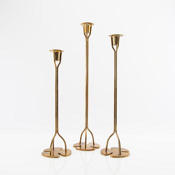 Josef Frank, candlesticks 3 pcs "Clover", Svenskt Tenn Company.