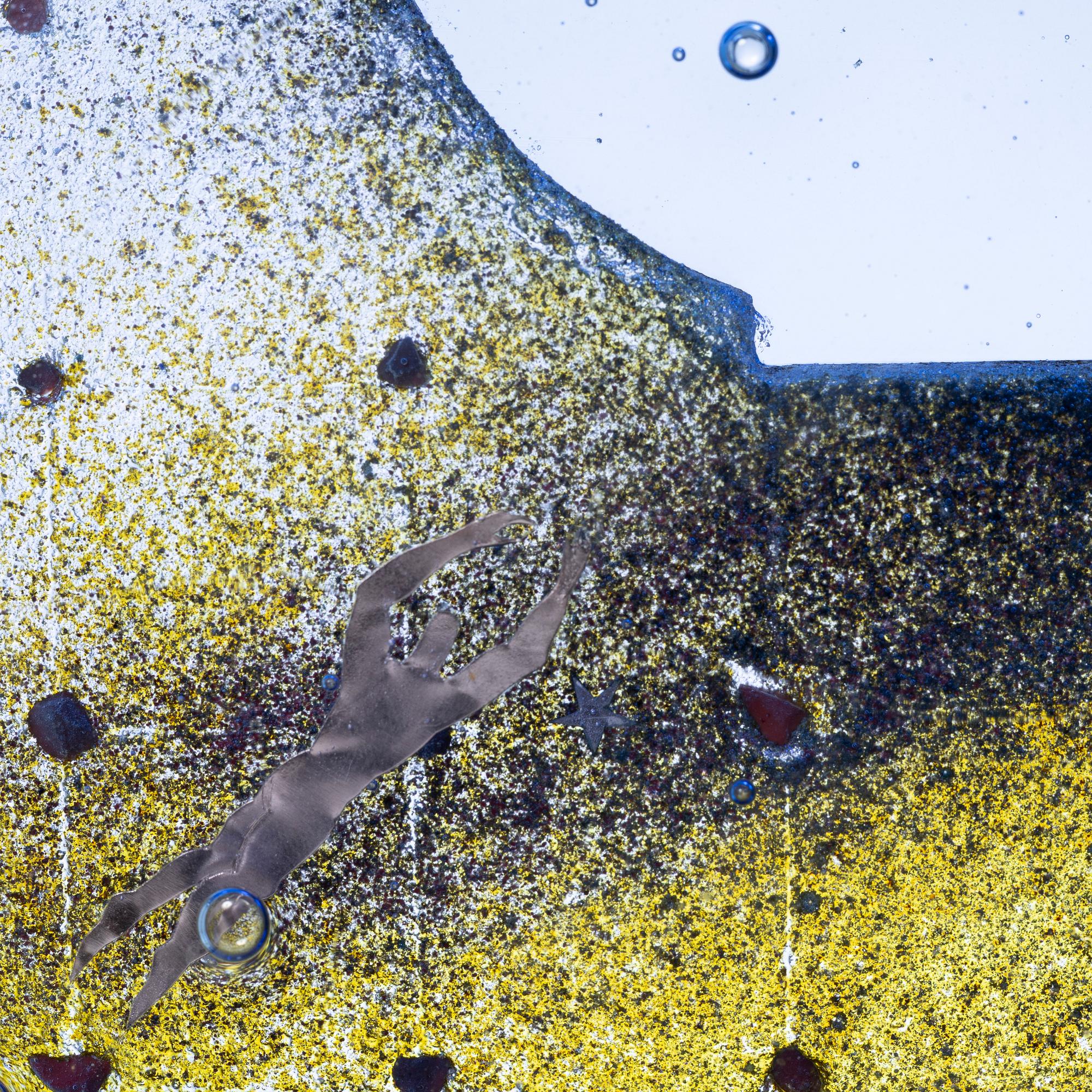 Bertil Vallien, dubbelsidig skulptur, glas, numrerad 23/30, Kosta Boda.