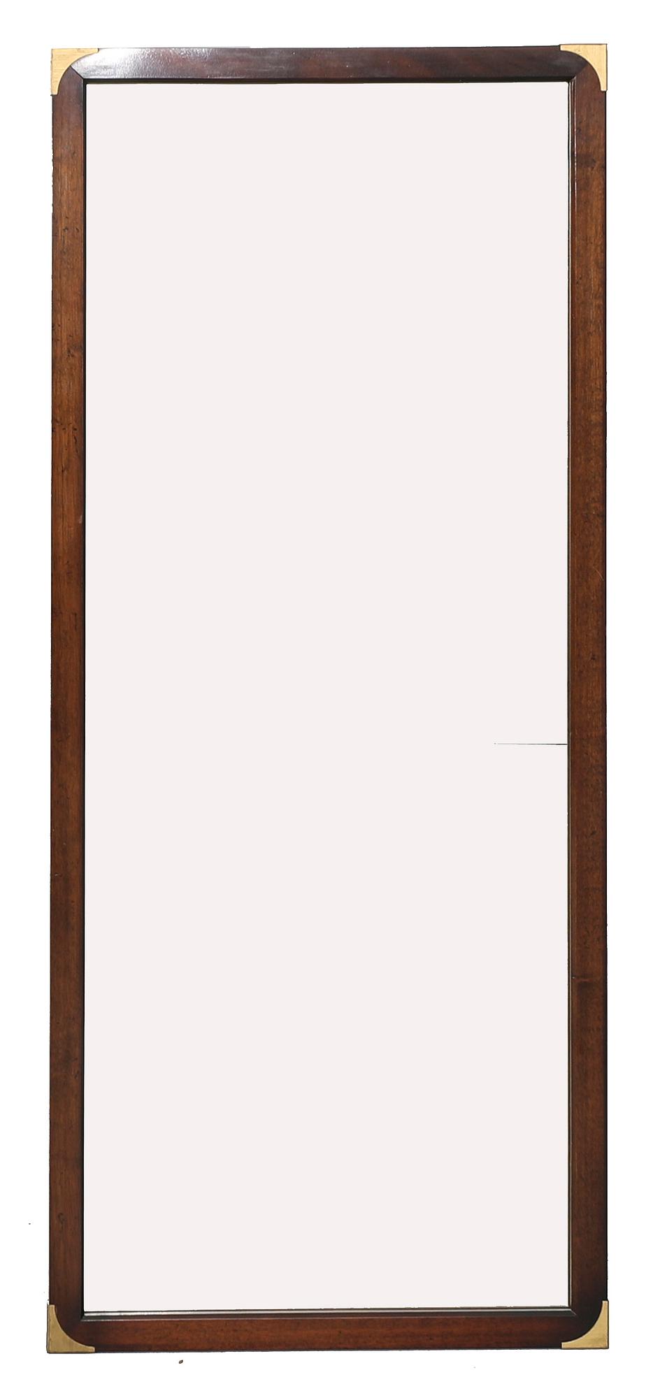 A two pcs English mahogany dresser and mirror later part of  the 20th century.