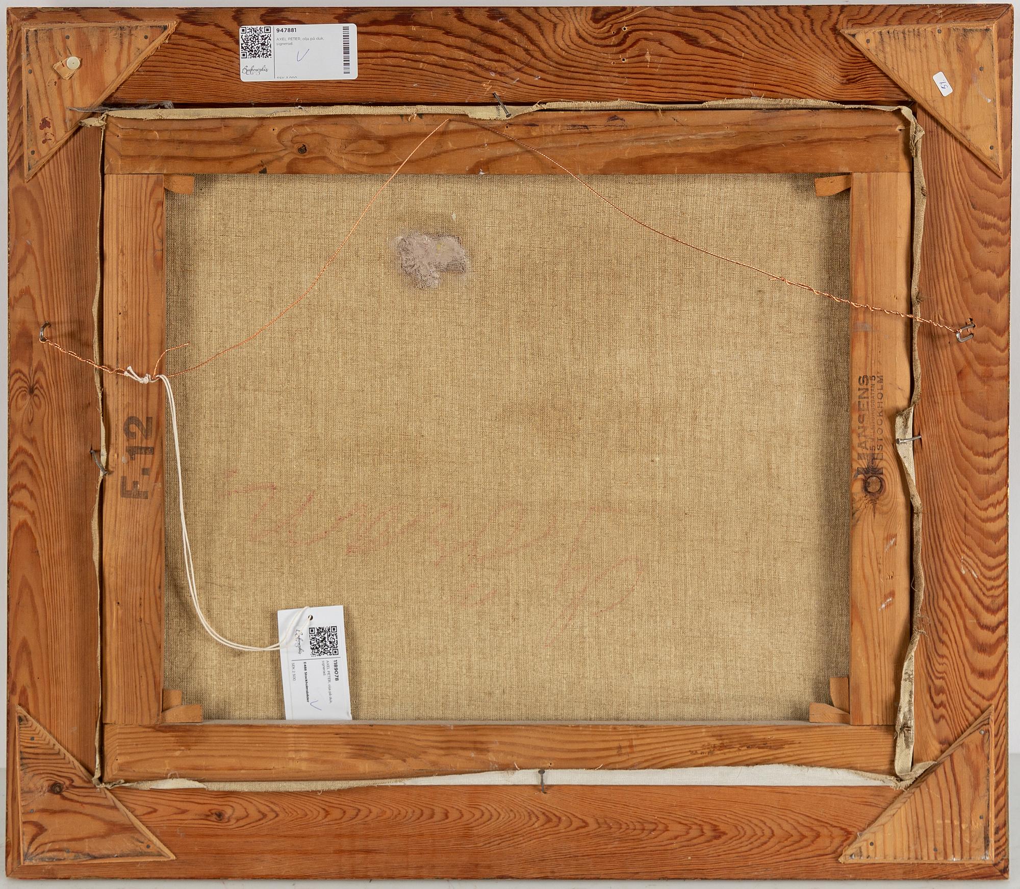 Axel Peter, oil on canvas, signed.